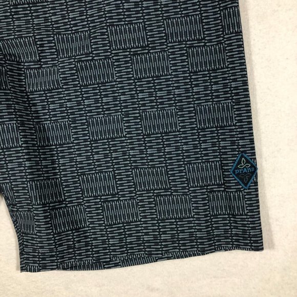 Prana Mens 38 UPF 50+ Swim Shorts Blue Graphic Print Outdoors Summer - Picture 3 of 8